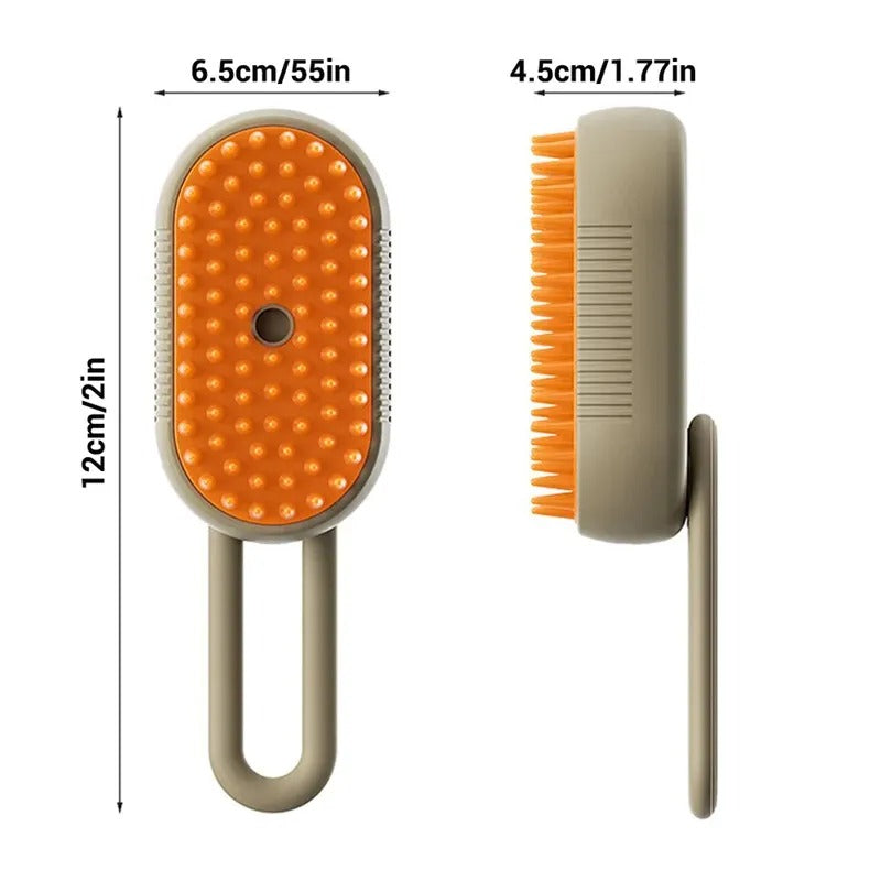 Brosse Vapeur Électrique 3-en-1 — Démêlage, Massage, Anti-Poils
