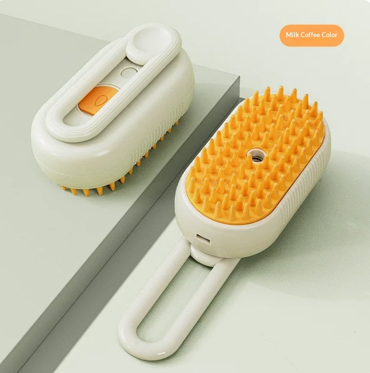 Brosse Vapeur Électrique 3-en-1 — Démêlage, Massage, Anti-Poils