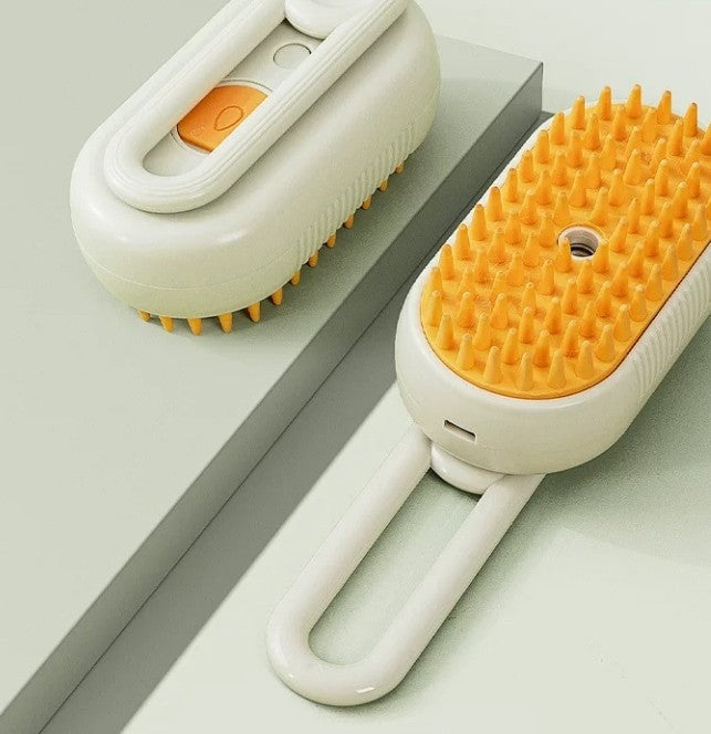 Brosse Vapeur Électrique 3-en-1 — Démêlage, Massage, Anti-Poils